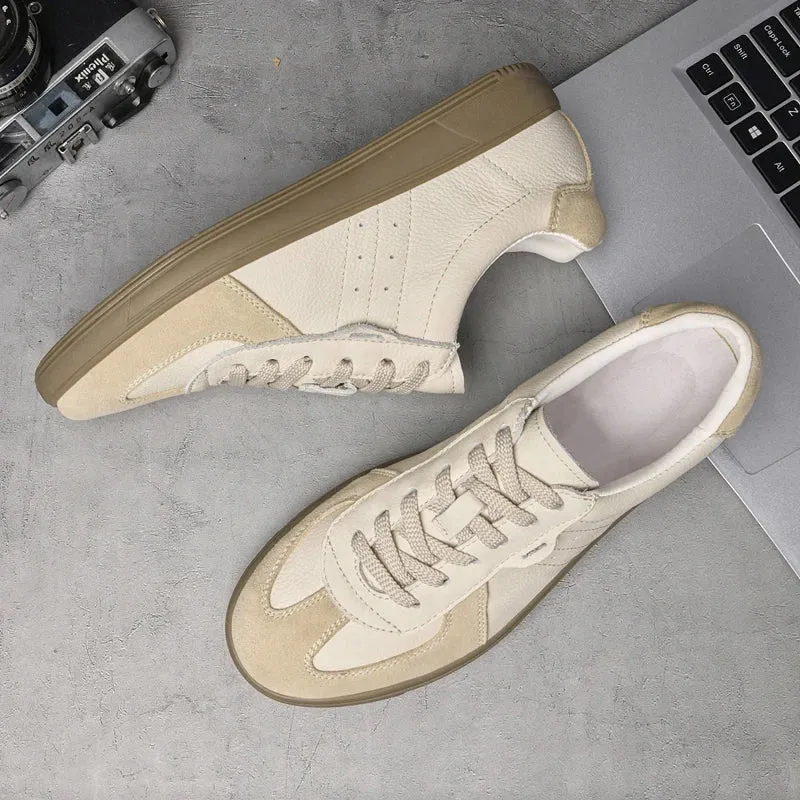 Herren Schnürung Perforiert Casual Sneakers