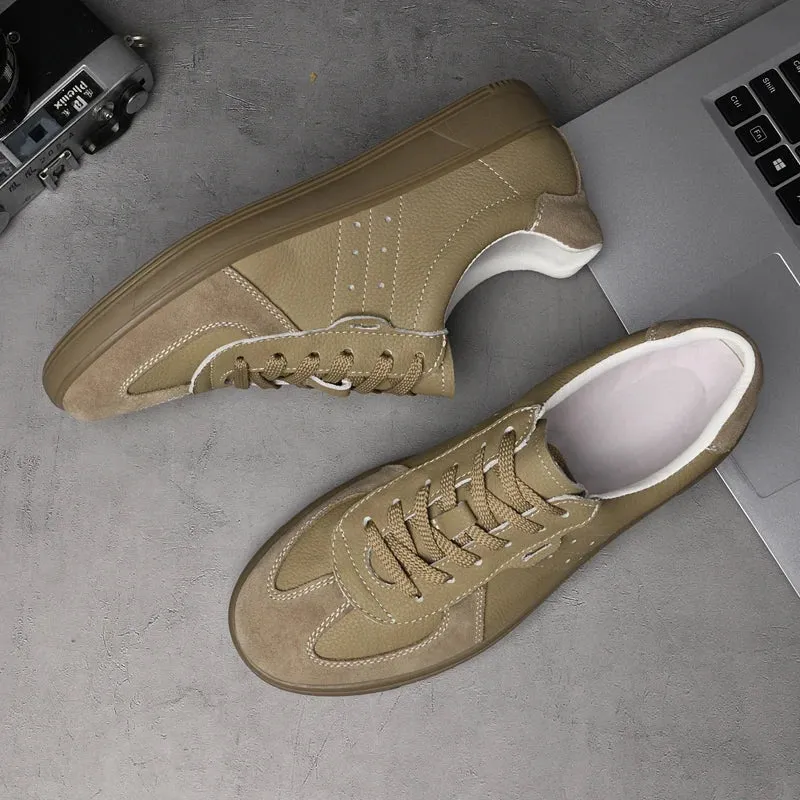 Herren Schnürung Perforiert Casual Sneakers