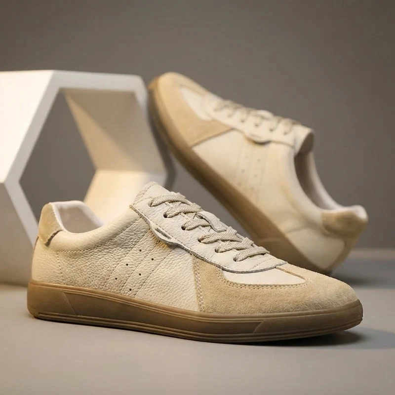 Herren Schnürung Perforiert Casual Sneakers
