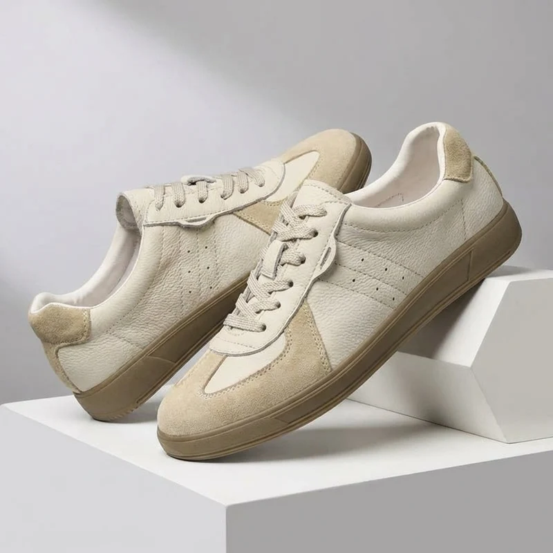 Herren Schnürung Perforiert Casual Sneakers