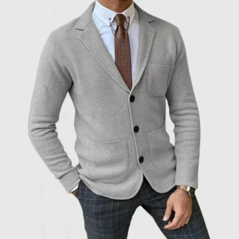 Herren Casual Reverskragen Blazer mit Knopfleiste