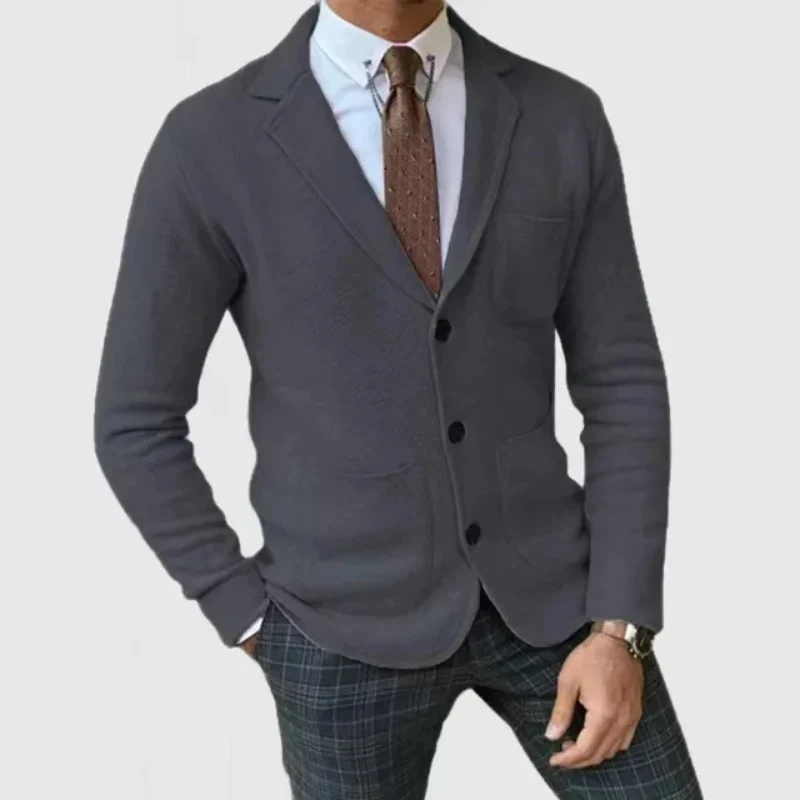 Herren Casual Reverskragen Blazer mit Knopfleiste