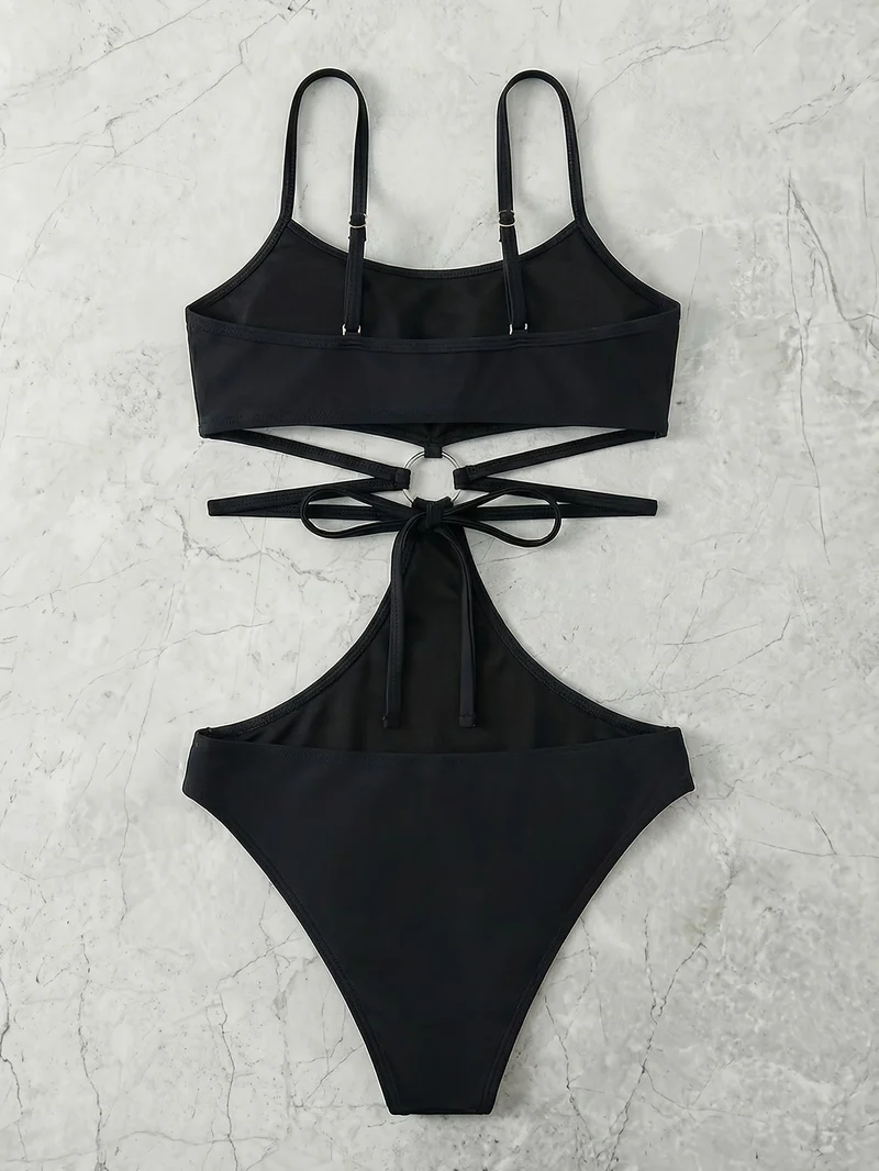 Damen Sommer Cut-Out Monokini Badeanzug
