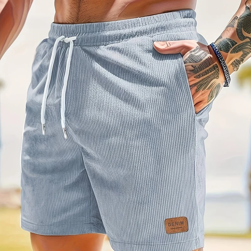 Herren Cord Kurze Sommer Bermuda Shorts