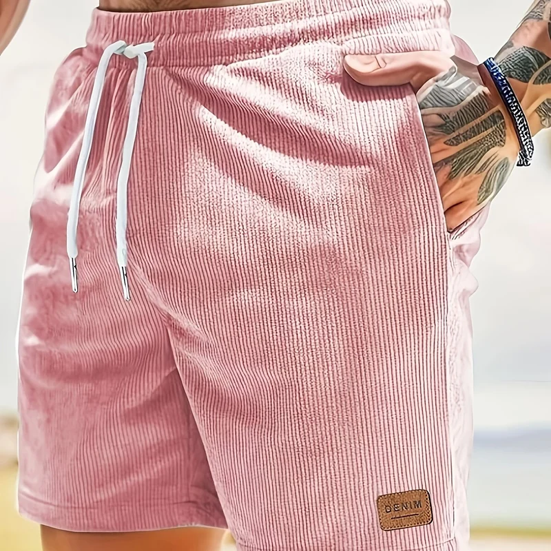 Herren Cord Kurze Sommer Bermuda Shorts