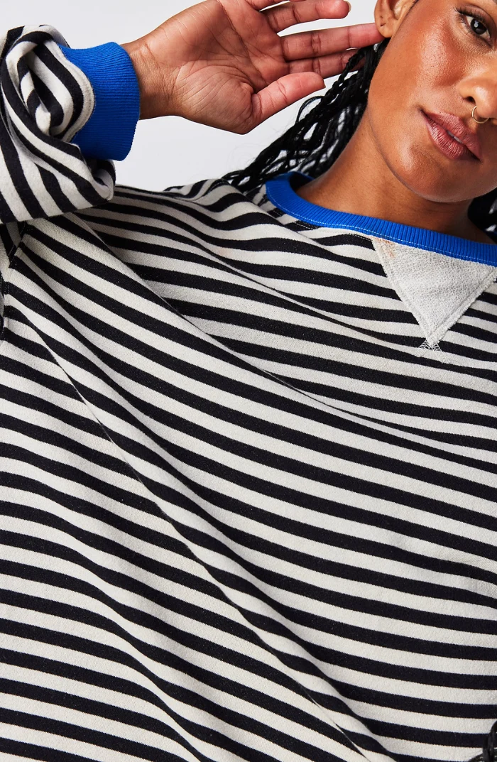 Damen Lässig Rundhals Langarm Shirt Pullover