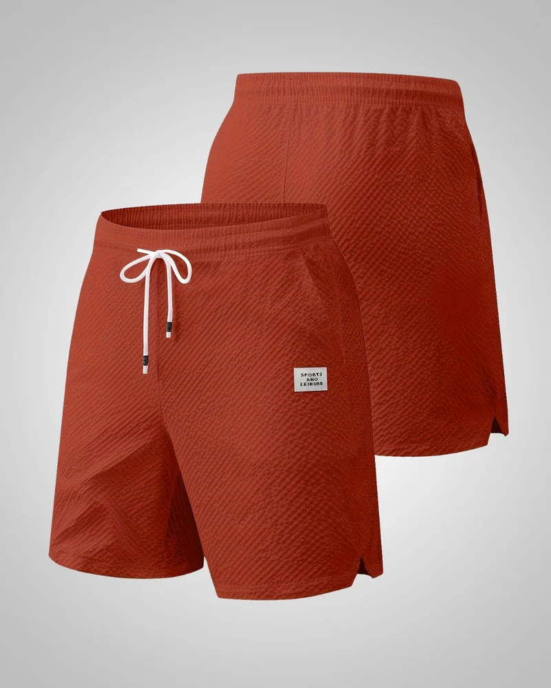 Herren Struktur Casual Strand Bermuda Shorts
