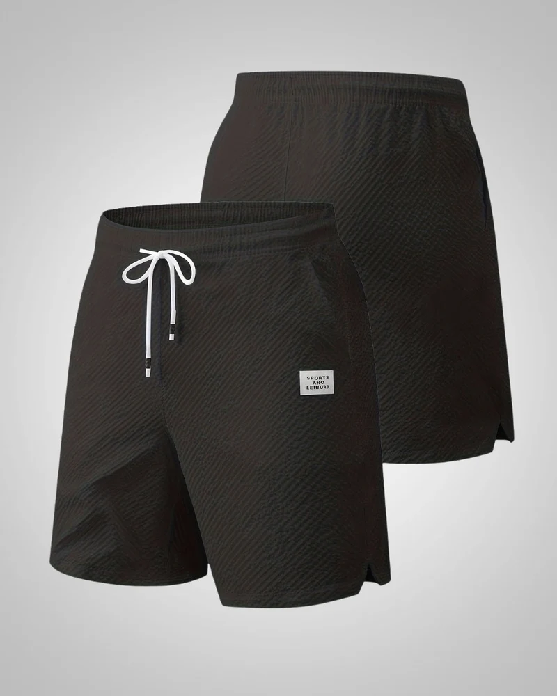 Herren Struktur Casual Strand Bermuda Shorts