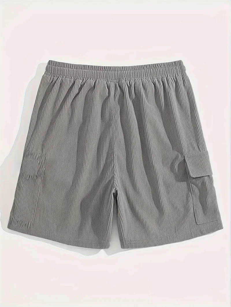 Herren Sommer Elastische Bund Cargo Bermuda Shorts
