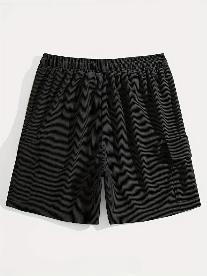 Herren Sommer Elastische Bund Cargo Bermuda Shorts