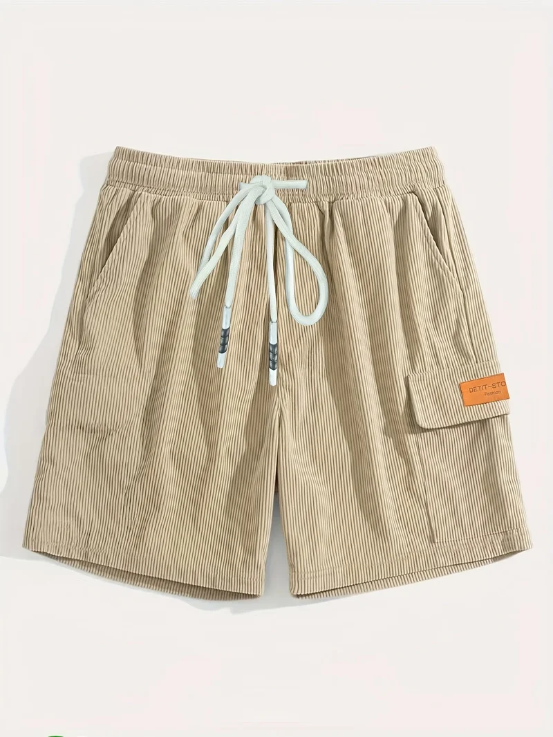 Herren Sommer Elastische Bund Cargo Bermuda Shorts