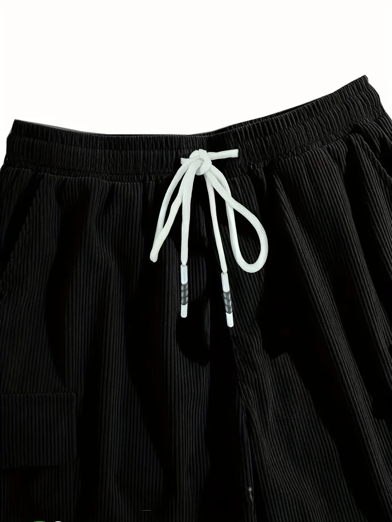 Herren Sommer Elastische Bund Cargo Bermuda Shorts