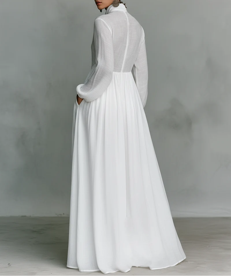 Damen Sommer Knopfleiste Leinen Maxikleid