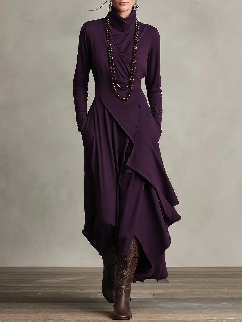 Damen Sommer Asymmetrisch Mehrlagig Maxikleid