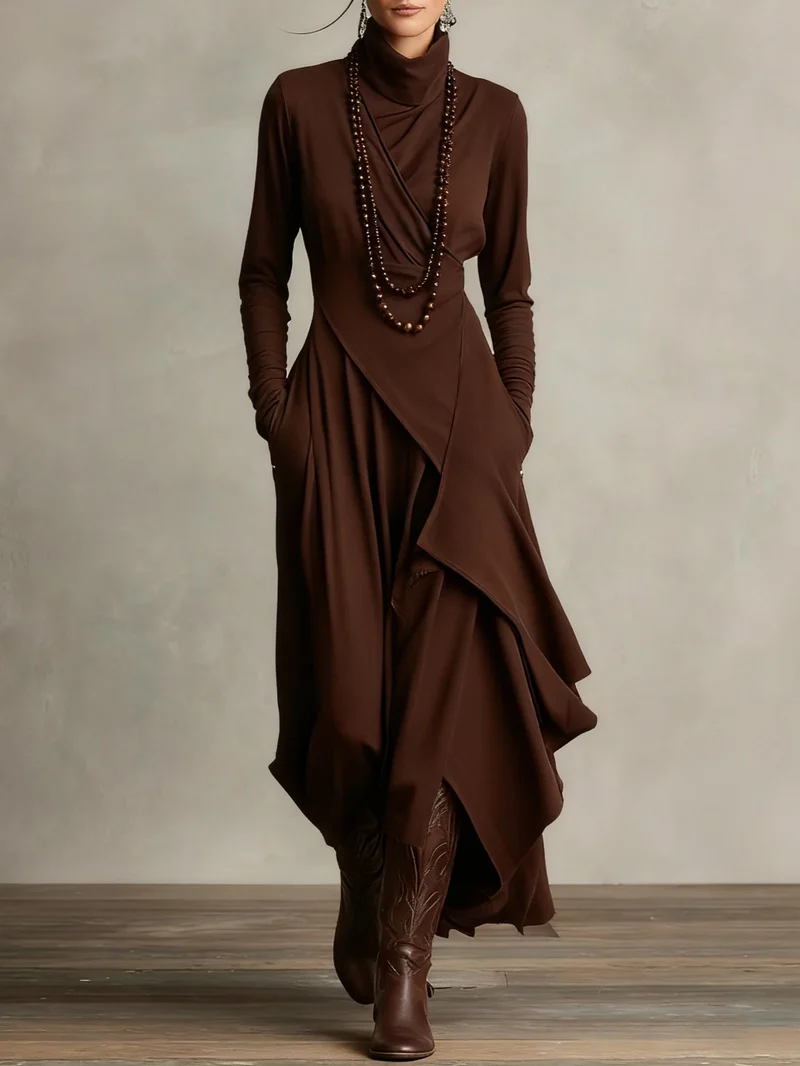 Damen Sommer Asymmetrisch Mehrlagig Maxikleid