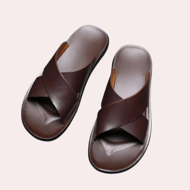 Herren Casual Kreuzriemen Pantoletten Sandalen