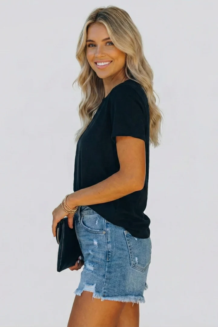 Damen Casual Destroyed Jeans Shorts