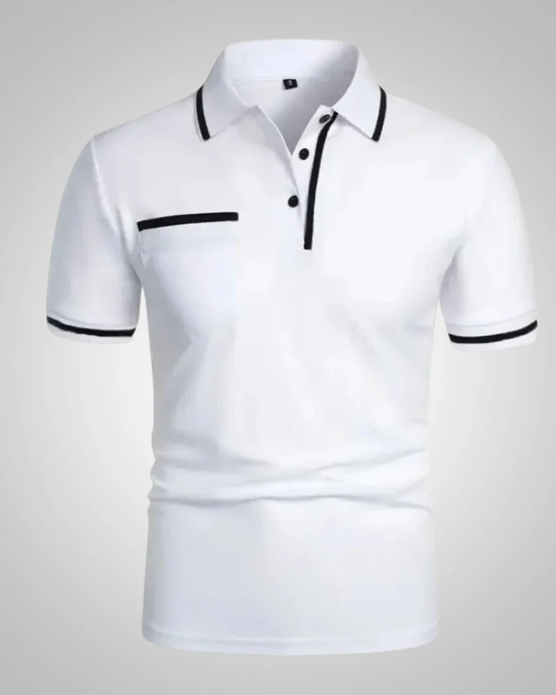 Herren Sommer Kurzarm Slim Fit Poloshirt