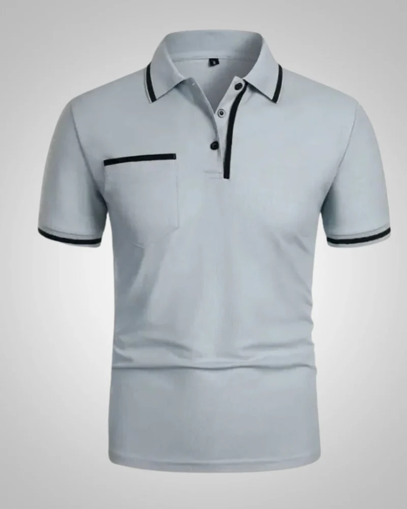 Herren Sommer Kurzarm Slim Fit Poloshirt