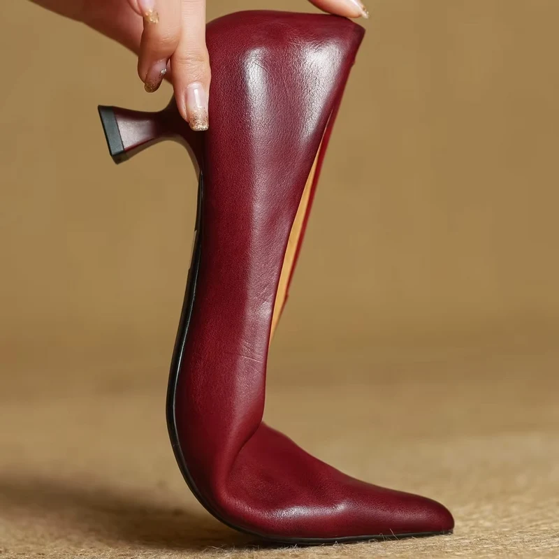 Damen Sommer Spitze Slip-On Kitten Heels