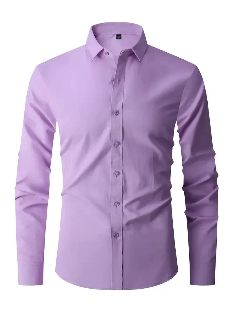Herren Sommer Slim Fit Knopfleiste Hemd