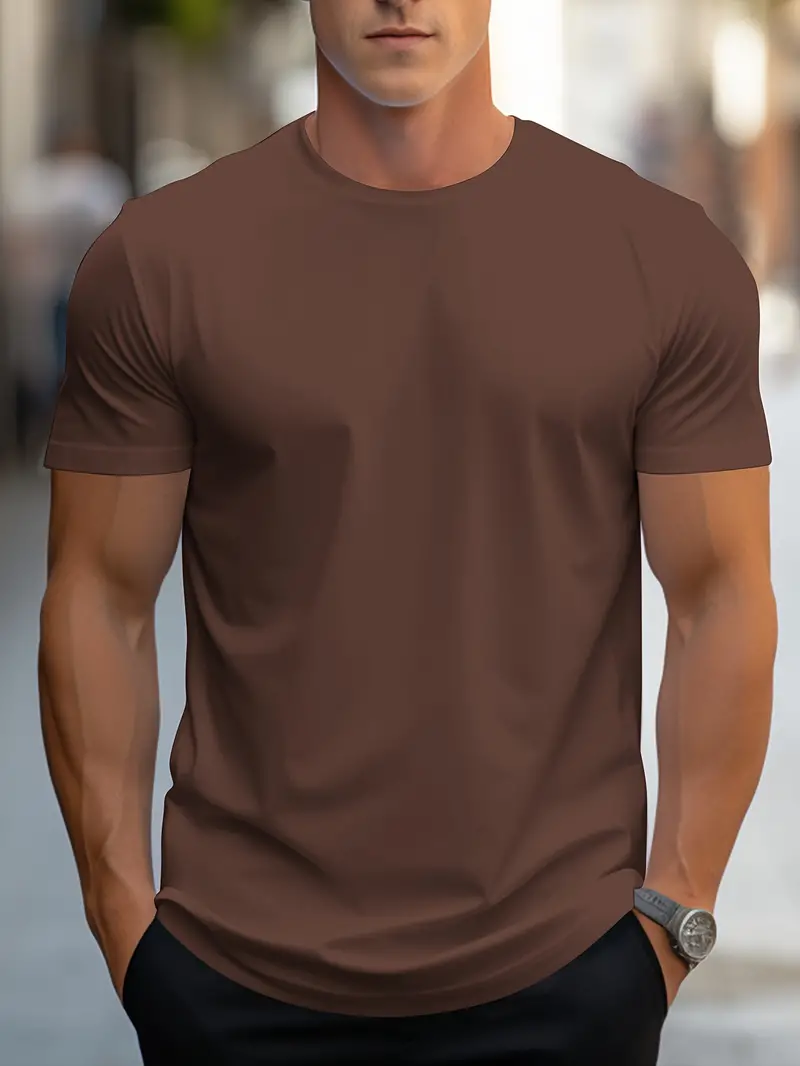 Herren Sommer Kurzarm Slim Fit T-shirt