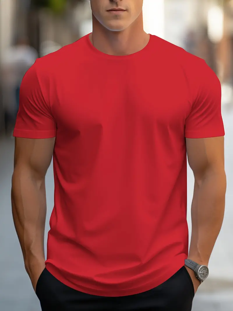 Herren Sommer Kurzarm Slim Fit T-shirt