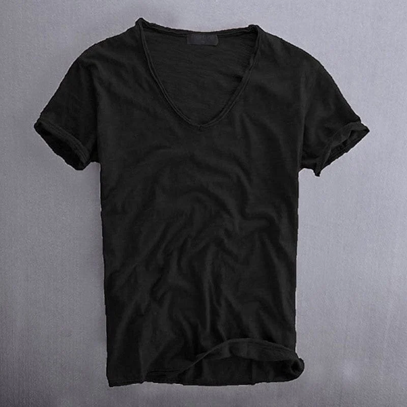 Herren Sommer V-Ausschnitt Freizeit T-shirt