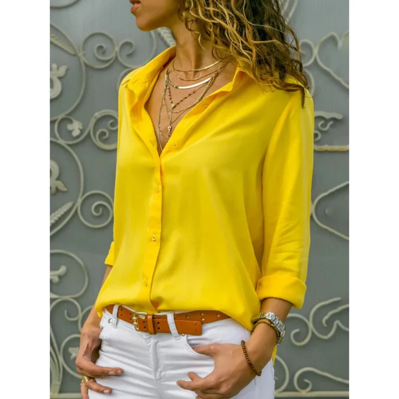 Damen Langarm Sommer Blouse