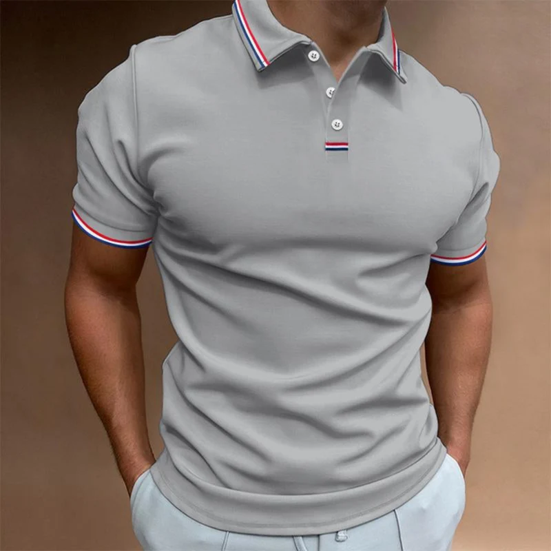 Herren Casual Slim Fit Kurzarm Poloshirt