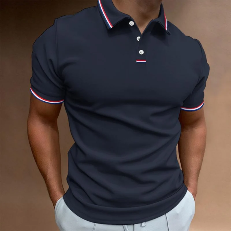 Herren Casual Slim Fit Kurzarm Poloshirt