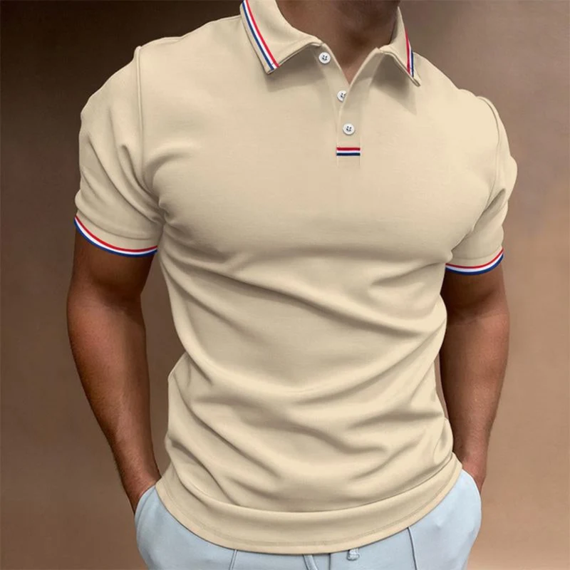 Herren Casual Slim Fit Kurzarm Poloshirt