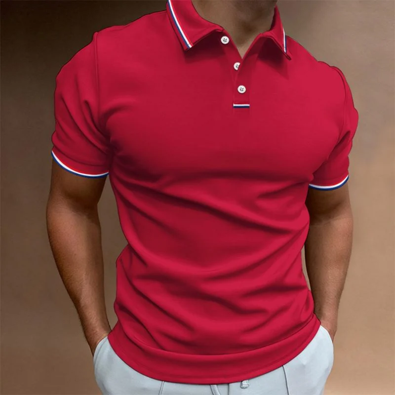 Herren Casual Slim Fit Kurzarm Poloshirt