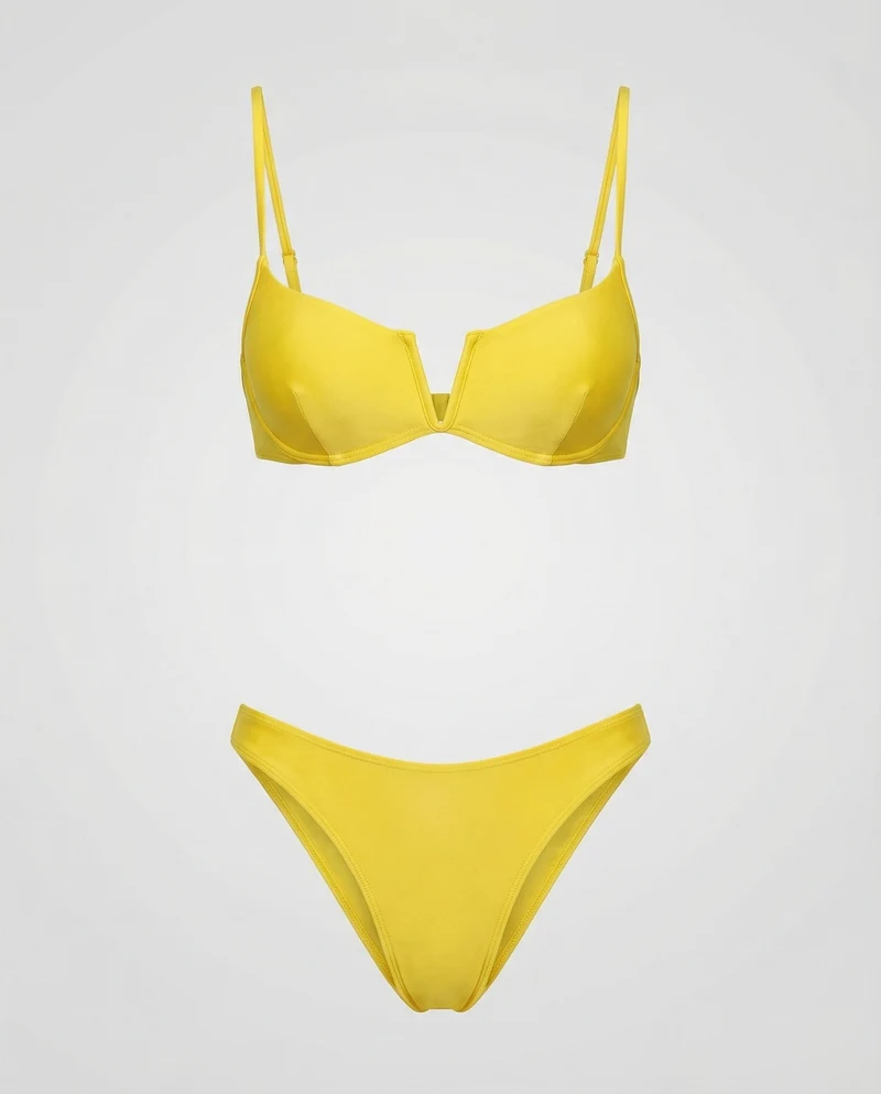 Damen Sommer Bügel High Cut Bikini