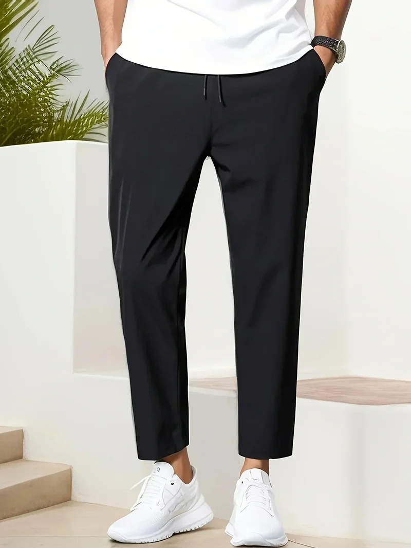 Herren Cropped Sommer Jogger Hose