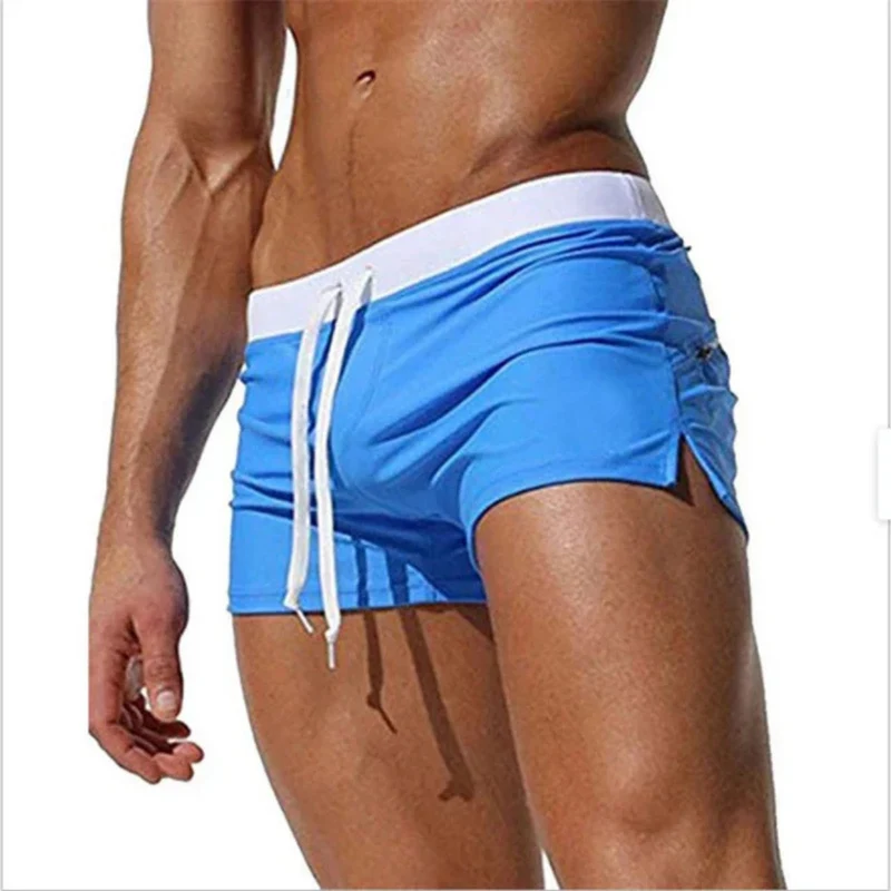 Herren Elastischer Slim Fit Sommer Badehose