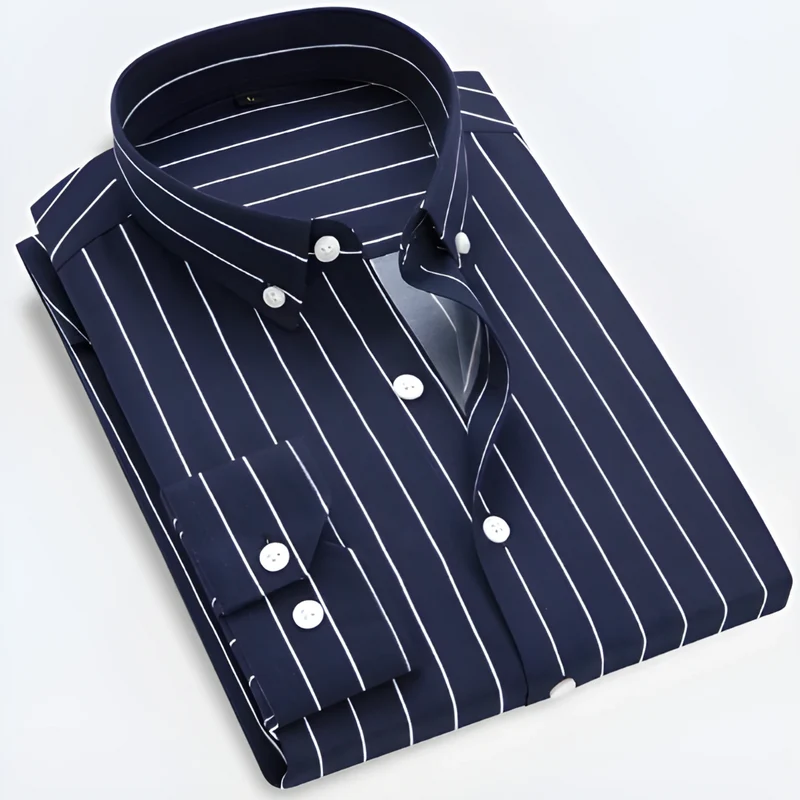 Herren Sommer Gestreiftes Button Down Hemd
