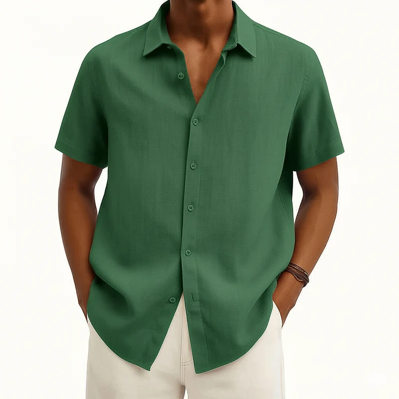 Herren Freizeit Kurzarm Sommer Hemd