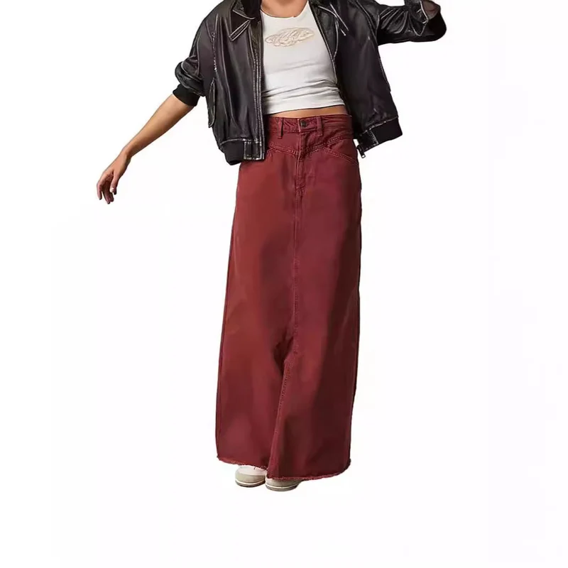 Damen Lässiger Sommer Jeansrock