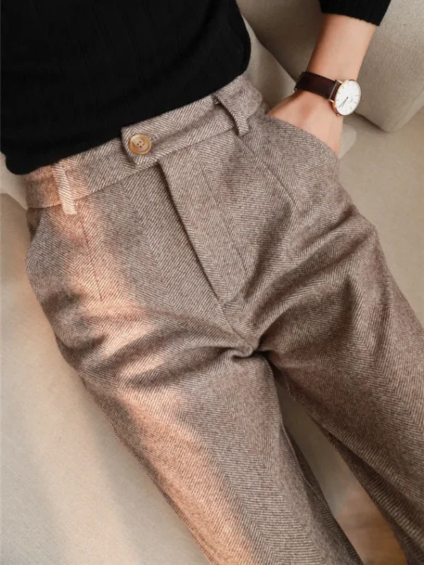 Damen Hochgeschnittene Eleganter Sommer Anzughose