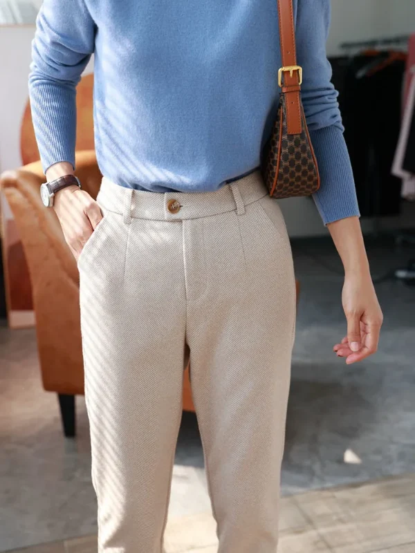 Damen Hochgeschnittene Eleganter Sommer Anzughose