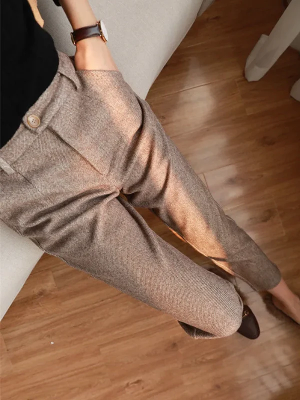 Damen Hochgeschnittene Eleganter Sommer Anzughose