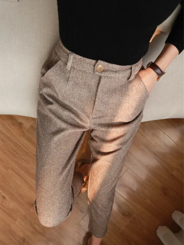 Damen Hochgeschnittene Eleganter Sommer Anzughose