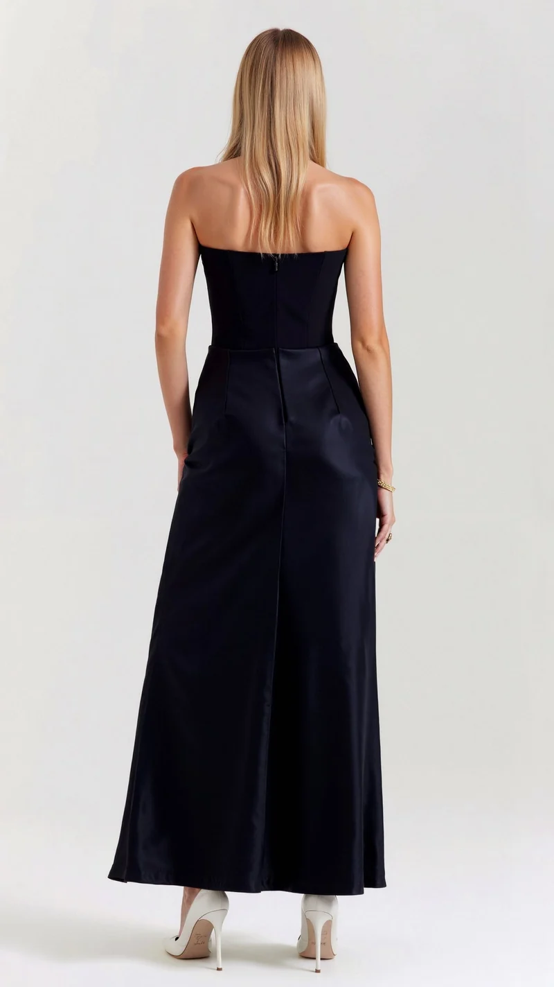 Damen Festliches Korsett Maxi Hochzeitsgastkleid