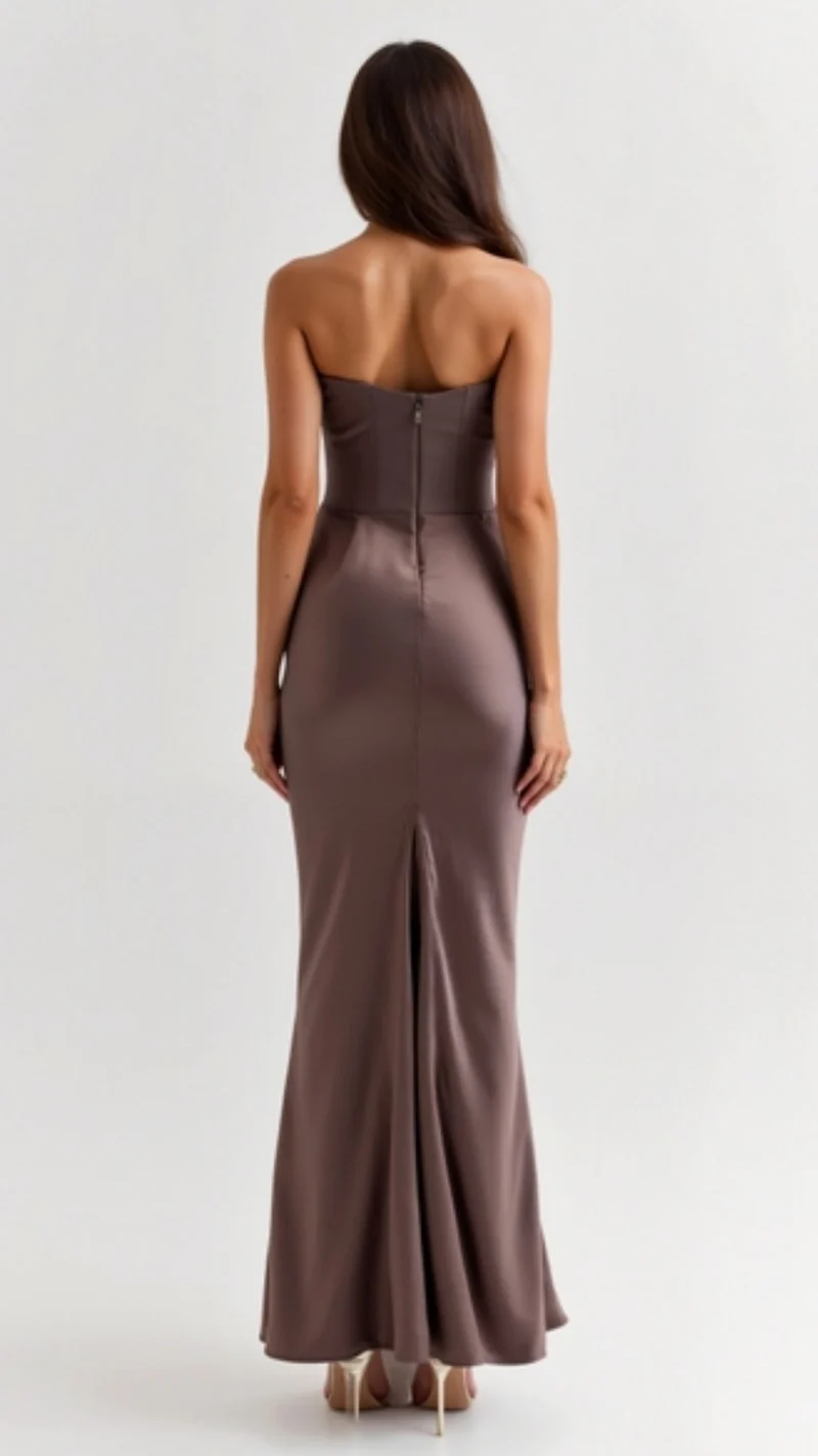 Damen Festliches Korsett Maxi Hochzeitsgastkleid