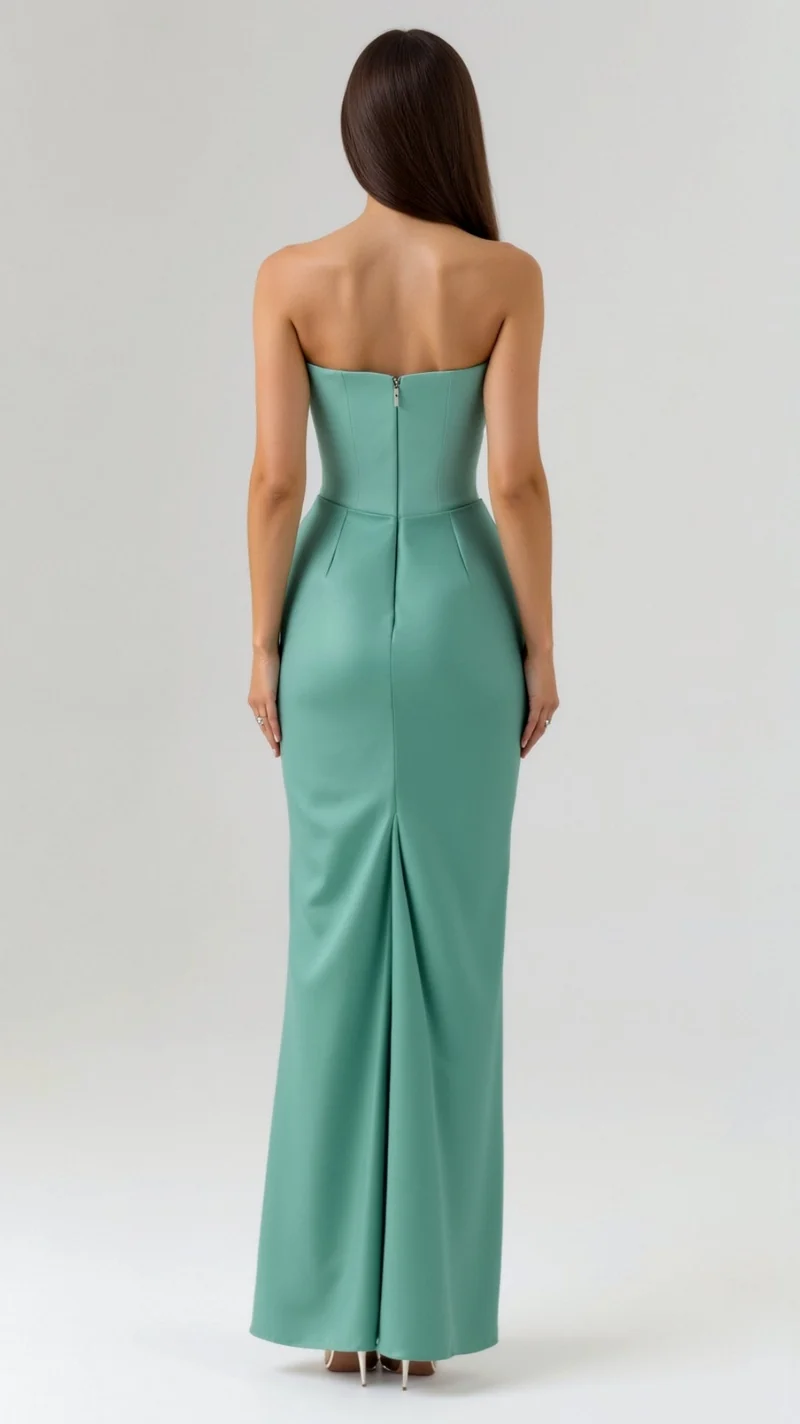 Damen Festliches Korsett Maxi Hochzeitsgastkleid
