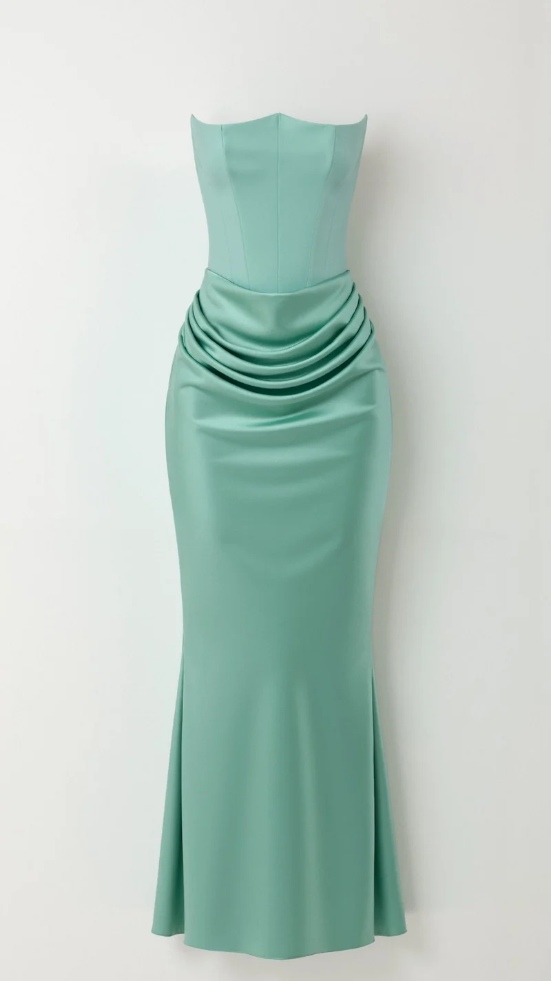 Damen Festliches Korsett Maxi Hochzeitsgastkleid