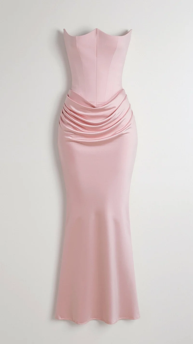 Damen Festliches Korsett Maxi Hochzeitsgastkleid