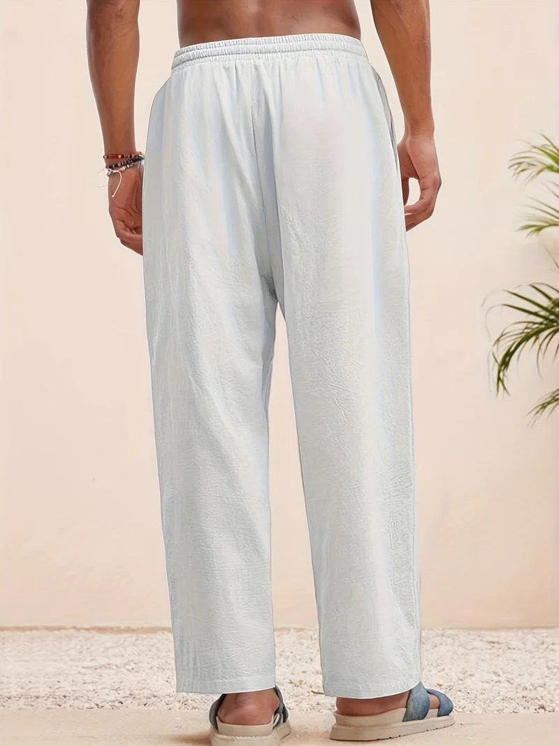 Herren Casual Weite Sommerhose mit Kordelzug