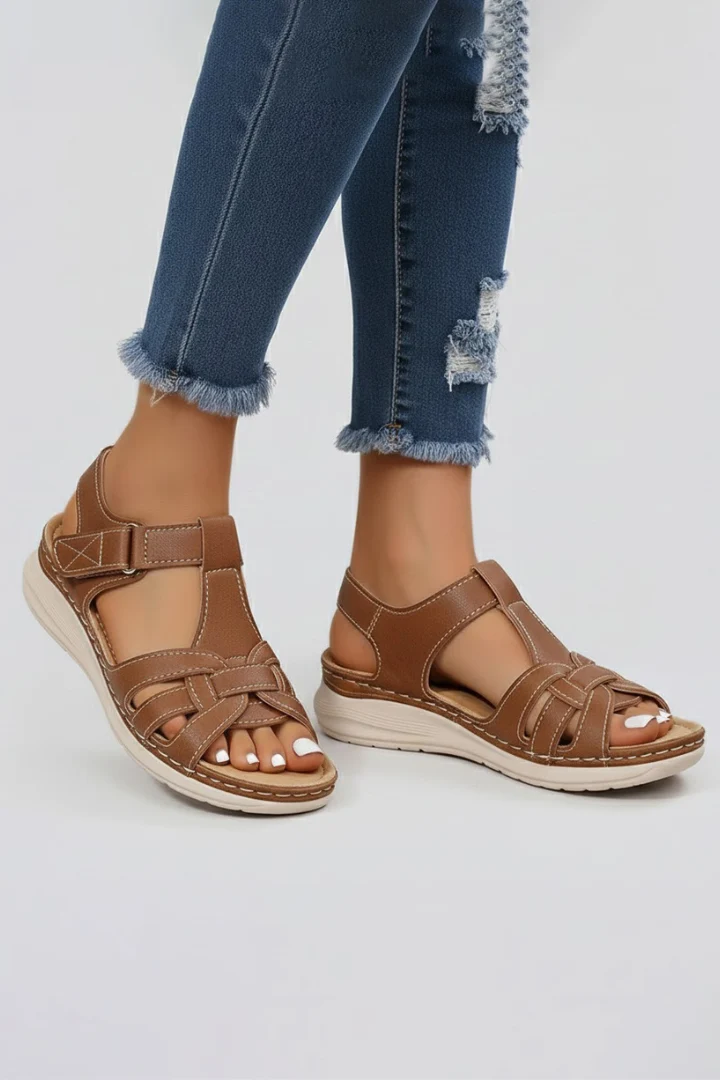 Damen Offene Zehenpartie Riemchen Sommer Sandalen